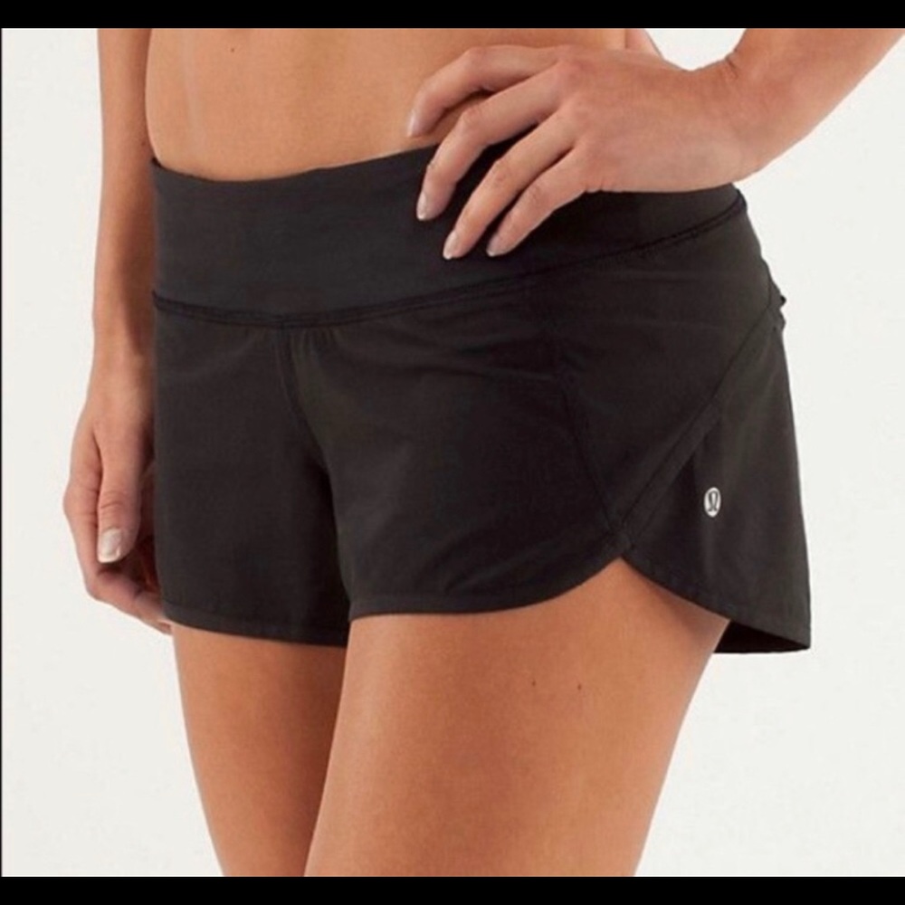 Lululemon black speed shorts